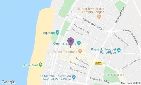 Localisation LCL Agence de Le Touquet Paris Plage