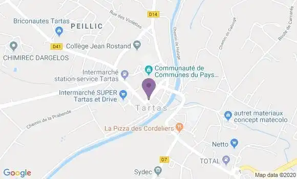 Localisation Banque Populaire Agence de Tartas