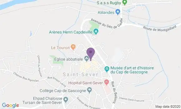 Localisation Banque Populaire Agence de Saint Sever