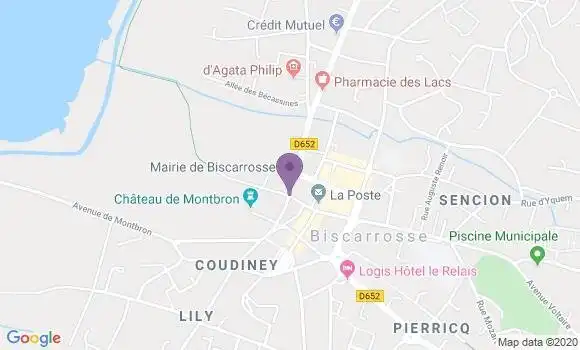 Localisation Banque Populaire Agence de Biscarrosse