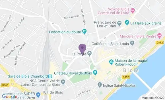 Localisation Banque Populaire Agence de Blois Château