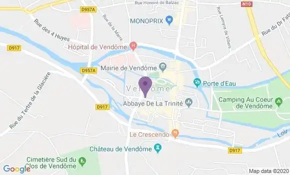 Localisation Banque Populaire Agence de Vendome