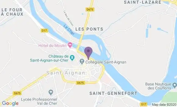 Localisation Banque Populaire Agence de Saint Aignan
