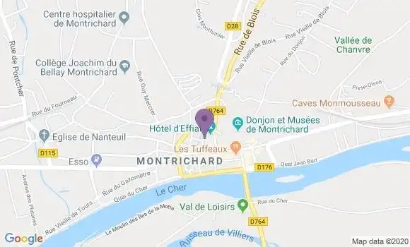 Localisation Banque Populaire Agence de Montrichard