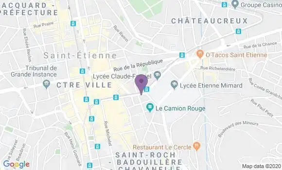 Localisation Banque Populaire Agence de Saint Etienne