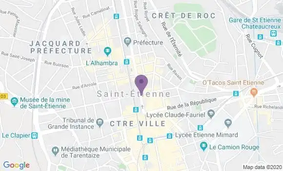Localisation Banque Populaire Agence de Saint Etienne Hôtel de Ville Part