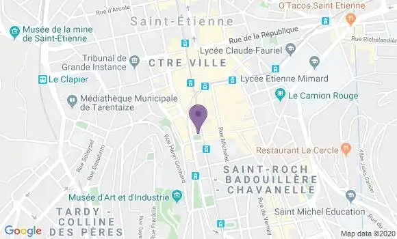 Localisation Banque Populaire Agence de Saint Etienne Saint Louis