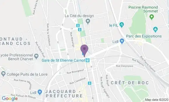 Localisation Banque Populaire Agence de Saint Etienne Carnot