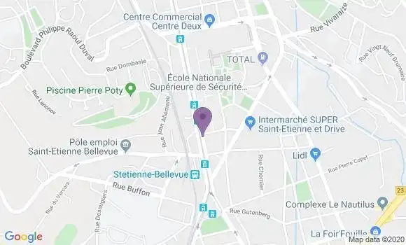 Localisation Banque Populaire Agence de Saint Etienne Bizillon