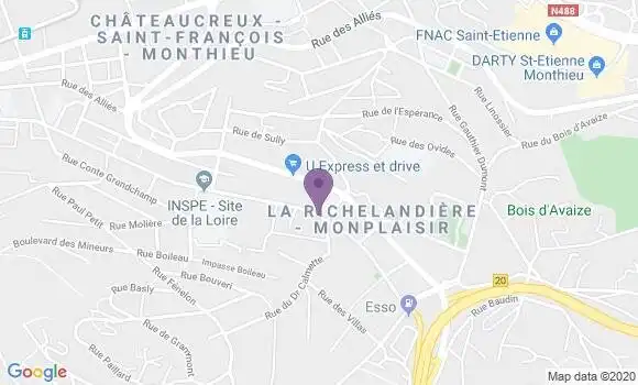 Localisation Banque Populaire Agence de Saint Etienne Montplaisir