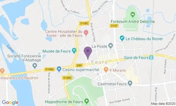 Localisation Banque Populaire Agence de Feurs