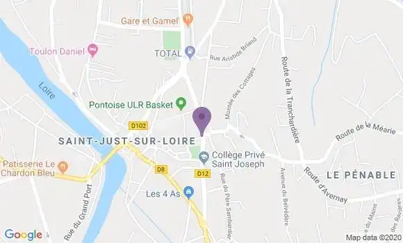 Localisation Banque Populaire Agence de Saint Just Saint Rambert