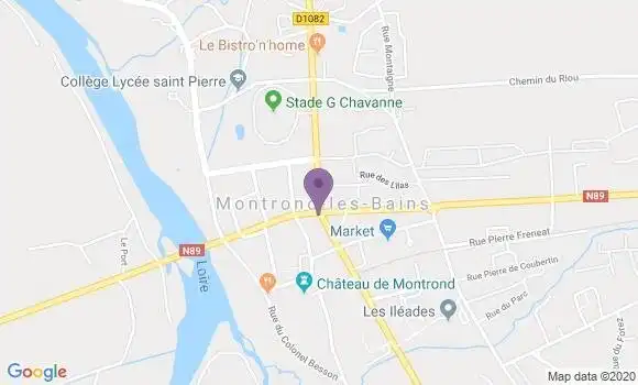 Localisation Banque Populaire Agence de Montrond les Bains Saint Etienne