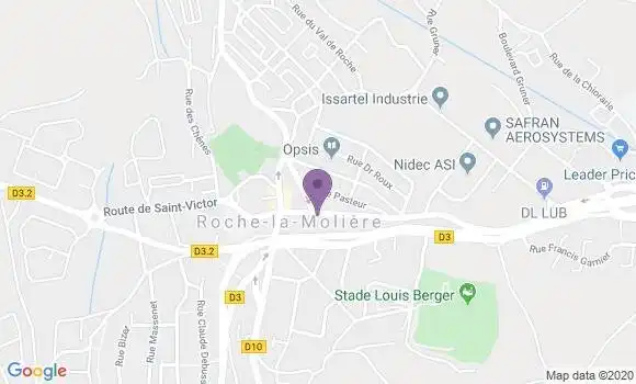 Localisation Banque Populaire Agence de Roche la Molière
