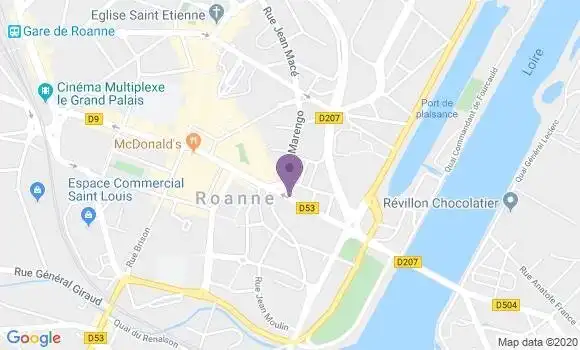 Localisation Banque Populaire Agence de Roanne Jean Jaurès