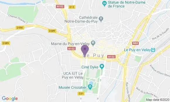 Localisation Banque Populaire Agence de Le Puy en Velay Saint Gilles