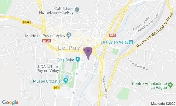Localisation Banque Populaire Agence de Le Puy en Velay Michelet