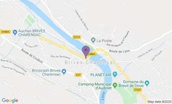 Localisation Banque Populaire Agence de Brives Charensac