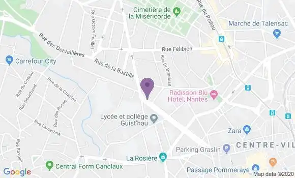 Localisation Banque Populaire Agence de Nantes