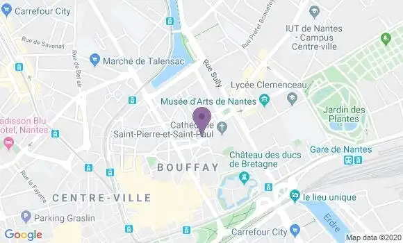 Localisation Banque Populaire Agence de Nantes Saint Pierre