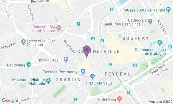 Localisation Banque Populaire Agence de Nantes Contrescarpe