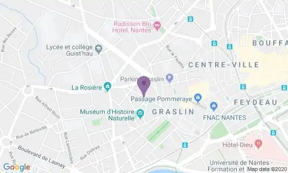 Localisation Banque Populaire Agence de Nantes Racine