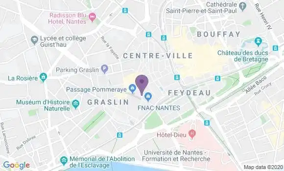 Localisation Banque Populaire Agence de Nantes Pommeraye