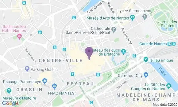 Localisation Banque Populaire Agence de Nantes Château