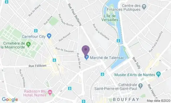 Localisation Banque Populaire Agence de Nantes Talensac