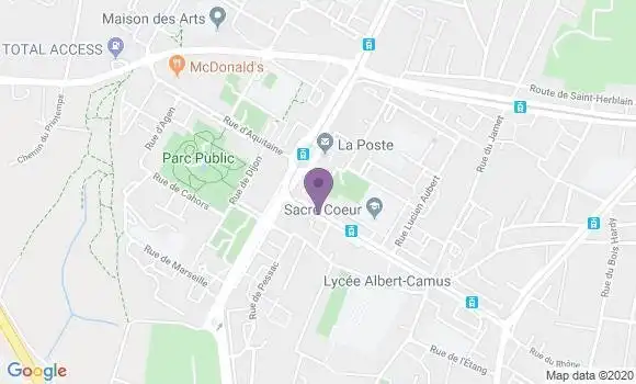 Localisation Banque Populaire Agence de Nantes Bellevue