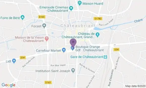 Localisation Banque Populaire Agence de Châteaubriant