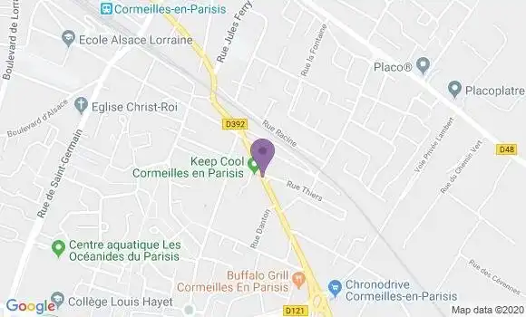 Localisation LCL Agence de Cormeilles en Parisis