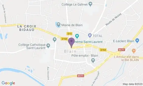 Localisation Banque Populaire Agence de Blain