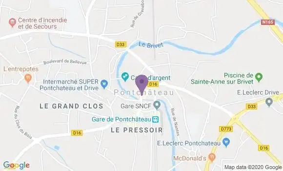 Localisation Banque Populaire Agence de Pontchâteau