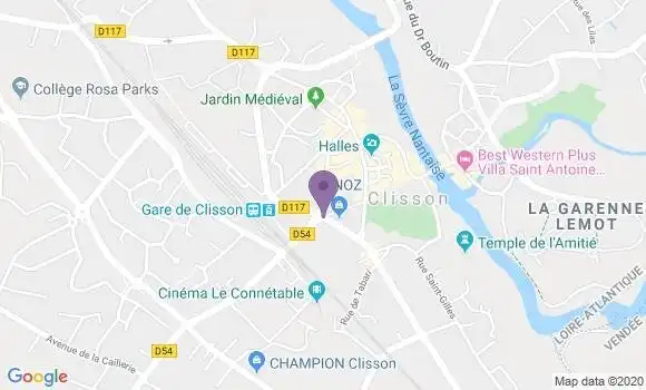 Localisation Banque Populaire Agence de Clisson