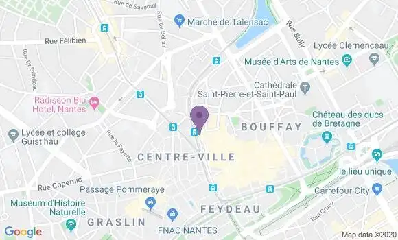 Localisation Banque Populaire Agence de Nantes Beaulieu
