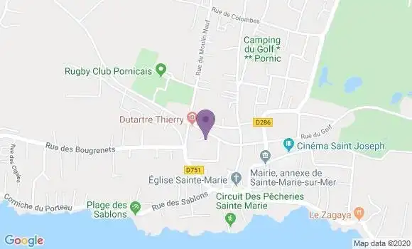 Localisation Banque Populaire Agence de Pornic