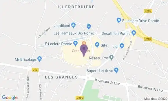 Localisation Banque Populaire Agence de Pornic Europe