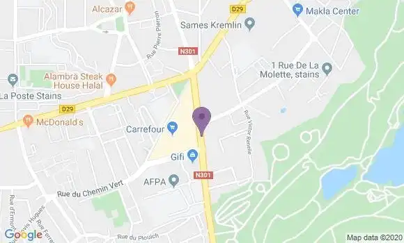 Localisation LCL Agence de Stains le Globe
