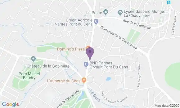 Localisation Banque Populaire Agence de Nantes Pont du Cens