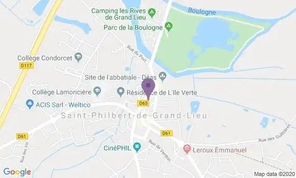 Localisation Banque Populaire Agence de Saint Philbert de Grand Lieu