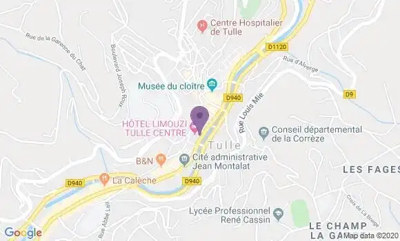 Localisation LCL Agence de Tulle