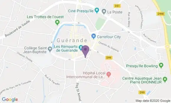 Localisation Banque Populaire Agence de Guérande