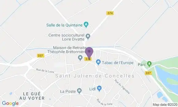 Localisation Banque Populaire Agence de Saint Julien de Concelles