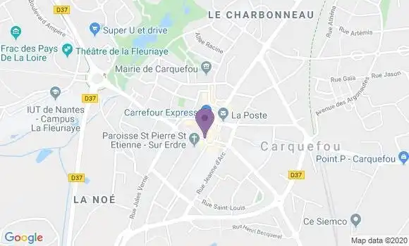 Localisation Banque Populaire Agence de Carquefou