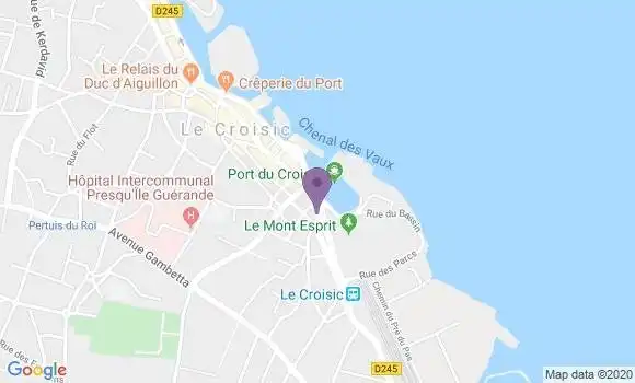 Localisation Banque Populaire Agence de Le Croisic