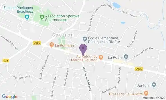 Localisation Banque Populaire Agence de Sautron