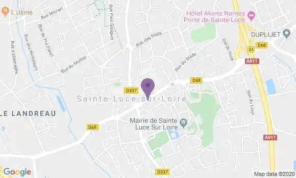 Localisation Banque Populaire Agence de Sainte Luce sur Loire
