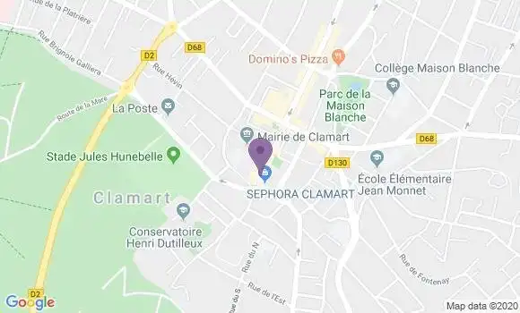 Localisation LCL Agence de Clamart Centre