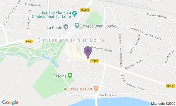 Localisation Banque Populaire Agence de Châteauneuf sur Loire